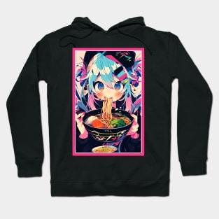 Cute Anime Girl |  Ramen Noodles | Hentaii Chibi Kawaii Design Hoodie